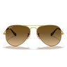 Ray-Ban Sunglasses RB3025 001/M2 Aviator Gradient Gold/Brown Faded Unisex Polarized