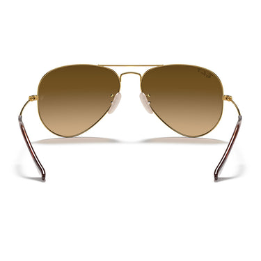 Ray-Ban Occhiali da Sole RB3025 001/M2 Aviator Gradient Oro/Marrone Sfumato Unisex Polarizzati 4