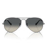 Ray-Ban Sunglasses RB3025 004/71 Aviator Gradient Gunmetal/Smoky Gray Unisex