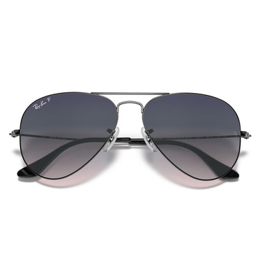 Ray-Ban Sonnenbrille RB3025 004-78 Aviator Canna Di Fucile-Grau Verlauf Unisex Polarisiert 5