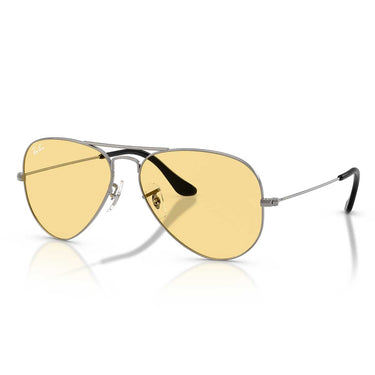 Ray-Ban Occhiali da Sole RB3025 004/R6 Aviator Gunmetal/Giallo Unisex 1