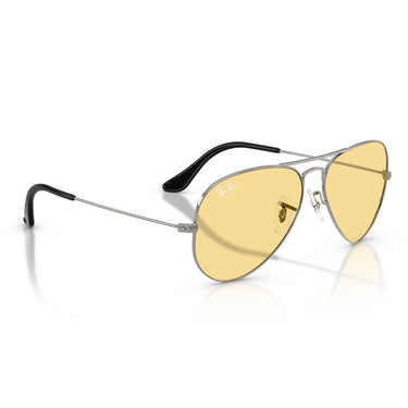 Ray-Ban Occhiali da Sole RB3025 004/R6 Aviator Gunmetal/Giallo Unisex 4