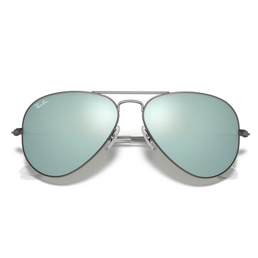 Ray-Ban Occhiali da Sole RB3025 029/30 Aviator Gunmetal Opaco/Verde Chiaro Grigio Specchio Unisex 5