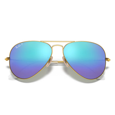 Ray-Ban Occhiali da Sole RB3025 112/4L Aviator Oro/Blu Unisex Polarizzati 6