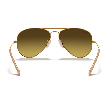 Ray-Ban Occhiali da Sole RB3025 112/85 Aviator Oro/Marrone Sfumato Unisex 4