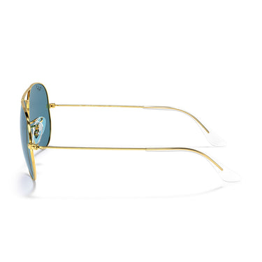 Ray-Ban Occhiali da Sole RB3025 9196S2 Aviator Oro/Blu Unisex Polarizzati 3