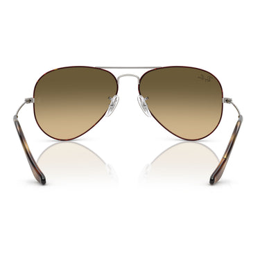Ray-Ban Occhiali da Sole RB3025 92700A Aviator Gradient Havana Marrone Sfumato Unisex 3