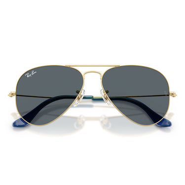Ray-Ban Occhiali da Sole RB3025 9278R5 Aviator Oro Arista/Blu Unisex 5