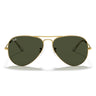Ray-Ban Lunettes de Soleil RB3025 L0205 Aviator Or Arista/Vert G-15 Unisexe