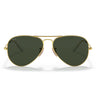 Ray-Ban Occhiali da Sole RB3025 W3400 Aviator Large Metal Oro Arista/Verde G-15 Unisex