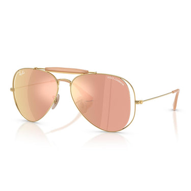 Ray-Ban Occhiali da Sole RB3029M 001/7J x Dolce & Gabbana The Outdoorsman Oro Arista/Marrone Specchiato Oro Rosé Unisex 1