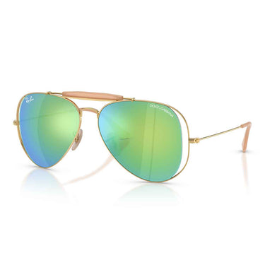 Ray-Ban Occhiali da Sole RB3029M 001/8N x Dolce & Gabbana The Outdoorsman Oro Arista/Grigio Verde Specchiato Unisex 1