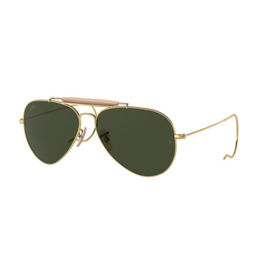 Ray-Ban Gafas de Sol RB3030 W3402 Outdoorsman I Oro/Verde G-15 Unisex