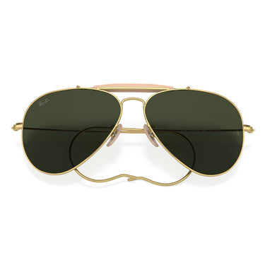 Ray-Ban Gafas de Sol RB3030 W3402 Outdoorsman I Oro/Verde G-15 Unisex