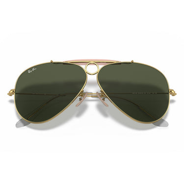 Ray-Ban Occhiali da Sole RB3138 001 Shooter Oro/Verde G-15 Unisex 5