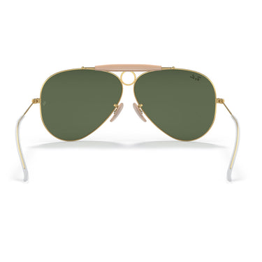 Ray-Ban Occhiali da Sole RB3138 W3401 Shooter Oro/Verde G-15 Unisex