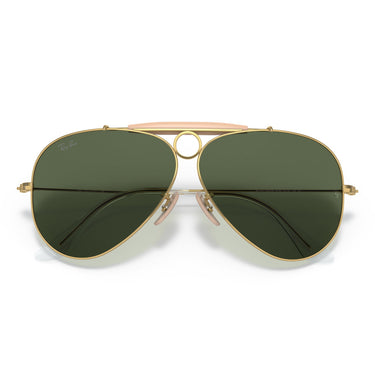 Ray-Ban Occhiali da Sole RB3138 W3401 Shooter Oro/Verde G-15 Unisex