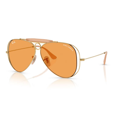 Ray-Ban Occhiali da Sole RB3138M 001 7 x Dolce & Gabbana The Shooter Oro Arista Arancione Unisex  2