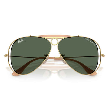 Ray-Ban Occhiali da Sole RB3138M 001/71 x Dolce & Gabbana The Shooter Oro Arista/Verde Scuro Unisex 7