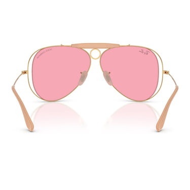 Ray-Ban Occhiali da Sole RB3138M 001 84 x Dolce & Gabbana The Shooter Oro Arista Rosa Unisex  4