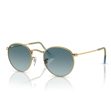Ray-Ban Sunglasses RB3447 001/3M Round Metal Gold/Blue Unisex 1