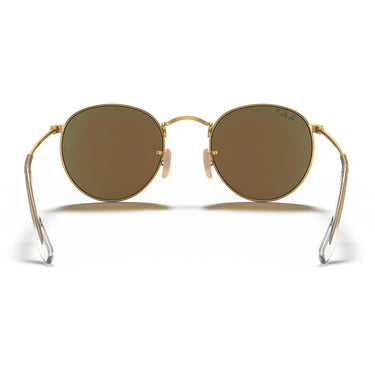 Ray-Ban Occhiali da Sole RB3447 112/4L Round Metal Oro/Blu Unisex Polarizzati 4