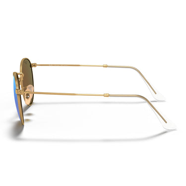 Ray-Ban Occhiali da Sole RB3447 112/4L Round Metal Oro/Blu Unisex Polarizzati 3