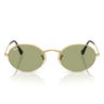 Ray-Ban Lunettes de Soleil RB3547 001/4E Ovales Or/Vert Unisexe