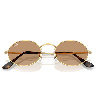 Ray-Ban Occhiali da Sole RB3547 001/53 Oval Oro/Marrone Unisex 6