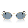 Ray-Ban Sunglasses RB3547 001/56 Oval Gold/Blue Unisex