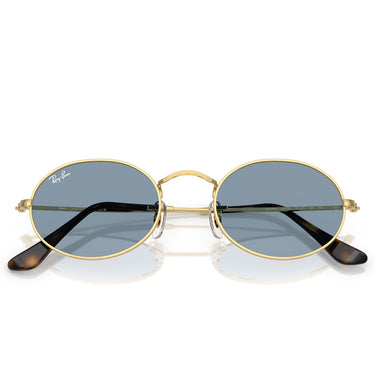 Ray-Ban Occhiali da Sole RB3547 001/56 Oval Oro/Blu Unisex 6
