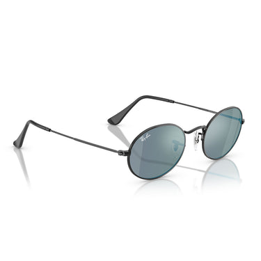 Ray-Ban Occhiali da Sole RB3547N 002/8O Oval Nero/Blu Unisex 5