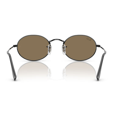 Ray-Ban Occhiali da Sole RB3547N 002/8O Oval Nero/Blu Unisex 4