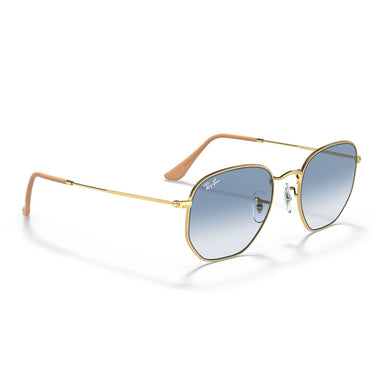 Ray-Ban Gafas de Sol RB3548 001/3F Hexagonal Oro/Azzurro Unisex 4