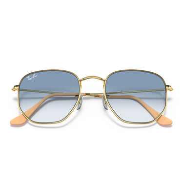 Ray-Ban Gafas de Sol RB3548 001/3F Hexagonal Oro/Azzurro Unisex 5