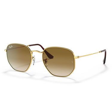 Ray-Ban Occhiali da Sole RB3548 001/51 Hexagonal Oro Arista/Marrone Chiaro Sfumato Unisex 2