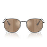 Ray-Ban Occhiali da Sole RB3548N 002/93 Hexagonal Nero/Marrone Specchiato Unisex