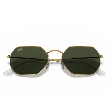 Ray-Ban Occhiali da Sole RB3556 919631 Octagonal Oro/Verde G-15 Unisex 5