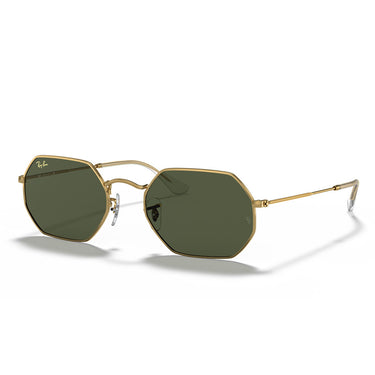 Ray-Ban Occhiali da Sole RB3556 919631 Octagonal Oro/Verde G-15 Unisex 1