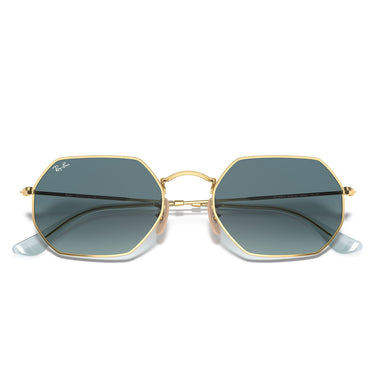 Ray-Ban Occhiali da Sole RB3556N 91233M Octagonal Oro Arista/Blu Sfumato Unisex 5