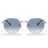 Ray-Ban Okulary Przeciwsłoneczne RB3565 003/3F Jack Srebrny/Niebieski Unisex