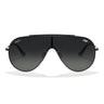 Ray-Ban Lunettes de Soleil RB3597 002/11 Wings Noir/Gris Dégradé Unisexe