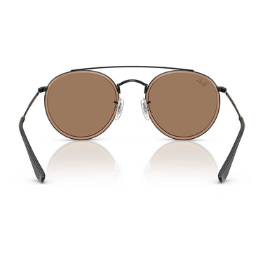 Ray-Ban Occhiali da Sole RB3647N 927973 Round Double Bridge Nero/Marrone Unisex 4