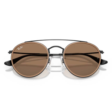 Ray-Ban Occhiali da Sole RB3647N 927973 Round Double Bridge Nero/Marrone Unisex 6