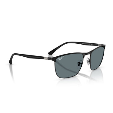 Ray-Ban Occhiali da Sole RB3686 186/3R Nero/Blu Scuro Unisex Polarizzati