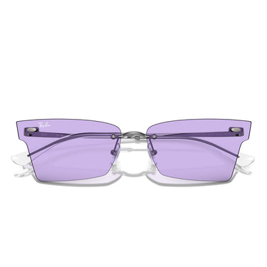 Ray-Ban Occhiali da Sole RB3730 004/1A Xime Argento/Viola Unisex 6