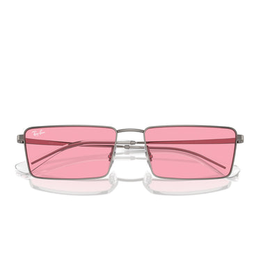 Ray-Ban Occhiali da Sole RB3741 004/84 Emy Argento/Rosa Unisex 5