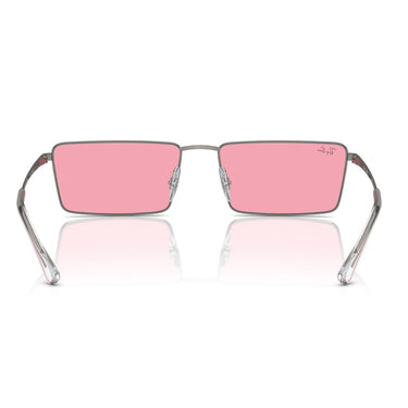 Ray-Ban Occhiali da Sole RB3741 004/84 Emy Argento/Rosa Unisex 3