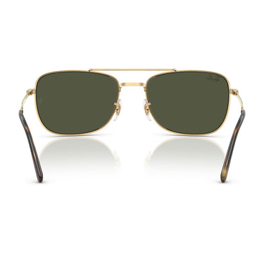 Ray-Ban Occhiali da Sole RB3755 001/31 Oro/Verde Unisex 4