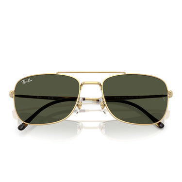 Ray-Ban Occhiali da Sole RB3755 001/31 Oro/Verde Unisex 6